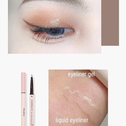 Double Head Eyeliner Pen Very Fine Tip Lying Silkworm Eye Brightening Waterproof And Durable Not Easy To Halo Dye Natural Makeup