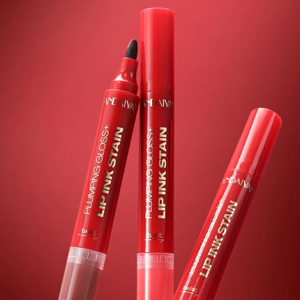 Lip Pencil Liquid Liner Double Head 2in1 Waterproof Tint Nude Oil Plump Gloss Mirror Lasting Moisturizing