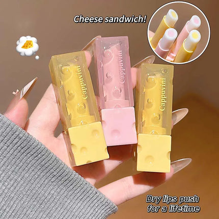 Cheese Lip Balm Set Moisturizing plumps lips reduces lip lines lip care product for smooth lips