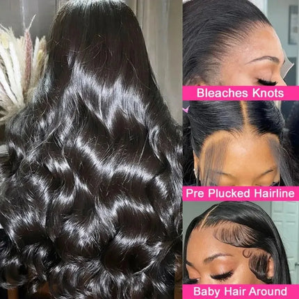 Brazilian Body Wave Lace Front Wig 13x6 HD Transparent Lace Frontal Wig 100% Human Hair Glueless 250 Density Wigs for Women