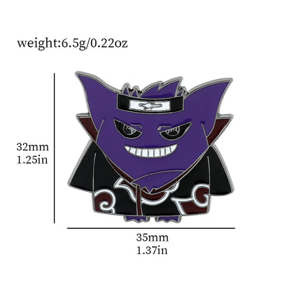 Gengar Cartoon Brooches Anime Enamel Lapel Pins for Backpack Accessories Fans Collection Brooches Jewelry Gift