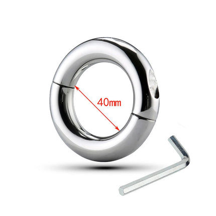 1Pc Heavy Metal Chastity Device Male Scrotum Testis Restraint Ball Stretcher Penis Rings Sex Toy for Men Gay Delay Ejaculation