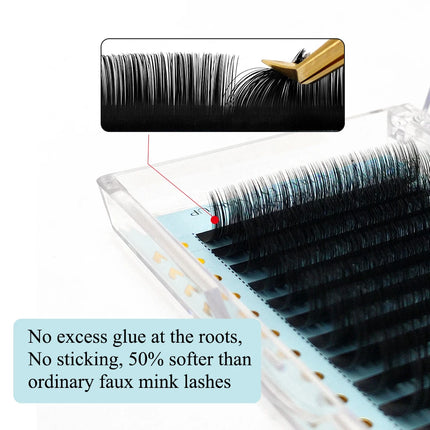 Abonnie Matte Black Volume Cashmere Lashes C CC D Individual Eyelash Extensions Makeup Cilios