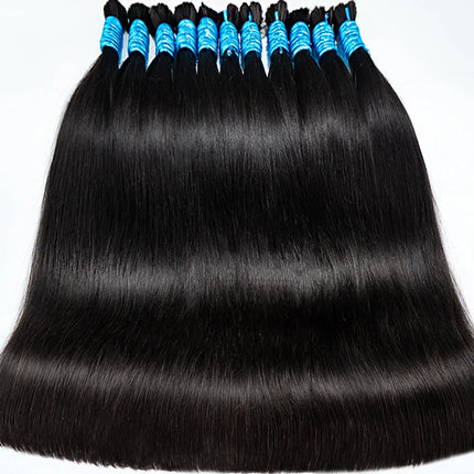 100% Real Human Hair Bulk No Weft Vietnamese Hair Virgin Remy Straight Hair Bulk 30inch Natural Black Hair Extension Blone 613