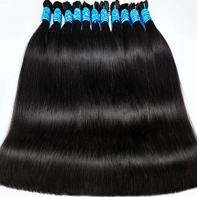 100% Real Human Hair Bulk No Weft Vietnamese Hair Virgin Remy Straight Hair Bulk 30inch Natural Black Hair Extension Blone 613