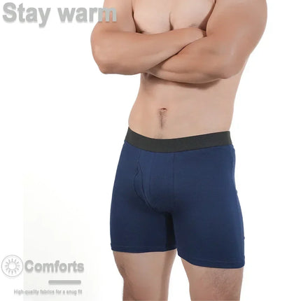 Men's Mid-Long Boxer Shorts Sport Underwear Cotton Underpants Sexy Boxer Shorts Breathable Panties Large Boxers for Men Men's Gifts
