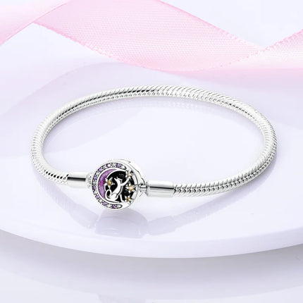 925 Sterling Silver Bracelets 17-20CM Original Leaf Clover Butterfly Heart Bracelet Fit DIY Charms Beads Fashion Women Jewelry
