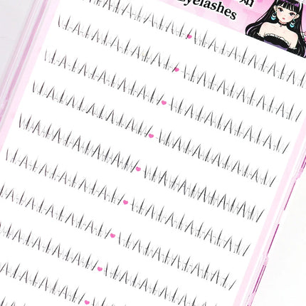 Glue-free Lower Lashes 5-6mm Large Capacity B Curl Ultra Thin Clear Band Bottom Lashes Natural Self Adhesive False Eyelashes