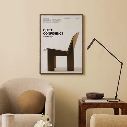 Minimalist Bauhaus Iconic Mid-Century Chairs Exhibition Furniture Poster Canvas Painting Wall Art Pictures Home Office Decor