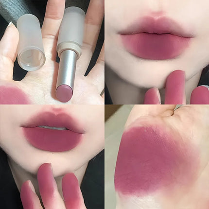 6-color Matte Velvet Mist Lipstick, Air Dimming Velvet Mist Lipstick Lift Long-lasting waterproof non-stick cup Soft Mist matte