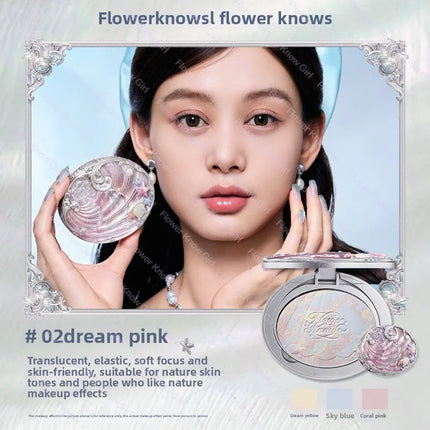 Flower knows Strawberry Cupid series Pressed Powder Matte Soft Focus Oil Control Holding Powder