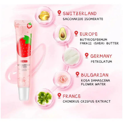 LAIKOU Strawberry Lip Balm  Moisturizing Refreshing Non-sticky Anti-Cracked Lip Mask Lips Care 18g