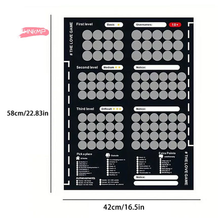 1Pc 100 Sex Position Game for Couples - Love Scratch Date Night Board Poster - Adult Game for Couples - Sex Toys