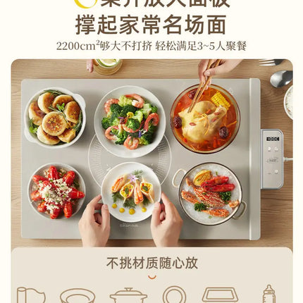 Home heating and insulation board, automatic constant temperature food reheating folding roll, heats up quickly