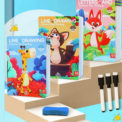 Kids Pen Control Training Card For Children's Concentration 3-6 Year Old Logical Thinking Ability Training Educational Toys