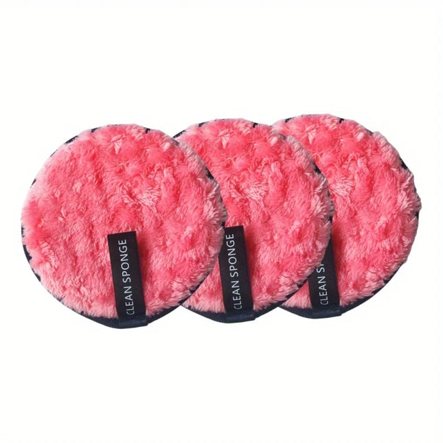 3-Pack 6-Pack Ultra-Absorbent round Face Washing Sponge Reusable Makeup Remover Cosmetic Puff for Facial Care