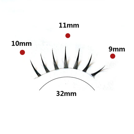 5 Pairs Japanese Style Fairy Eyelashes Natural Cute Looking COSPLAY COS  Wispy Soft Lash Extension Comic Eye Clear Band