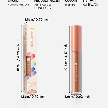 YOUNG VISION 6 Colors Hydrating Fresh Concealer Brightens Skin Tone and Covers Blemishes and Dark Eye Circles Concealer