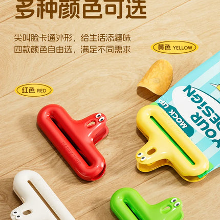 Caterpillar sealing clip moisture-proof snack clip kitchen sealing fixing clip multifunctional household clip fresh-keeping seal