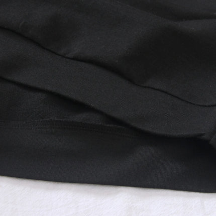 Black Round-Neck Hoodie For Boys, Los Angeles Letter-Printed Top, Children's American Retro Style Casual Pullover