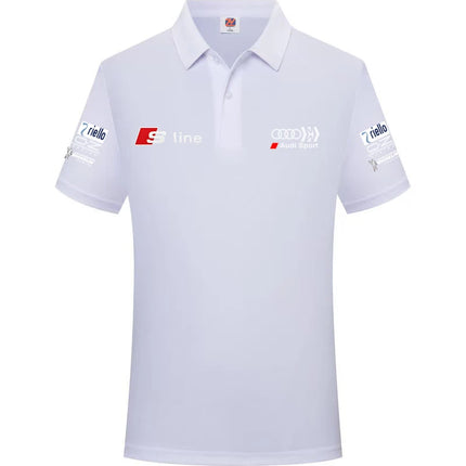 Audi Sporty Men's Polo Shirt 2026 Summer New Model Slim Fit Design Sporty Casual Style Breathable Fabric
