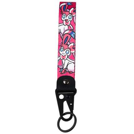 Cartoon Keychain Lanyard Cute Gengar Keyrings Wrist Straps for Backpacks Car Keys Holder Charm Anime Cosplay Accessories