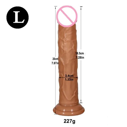 5 Sizes Double Layer Silicone Dildo Realistic Fake Long Penis Butt Plug Adult Sex Toys For Woman Men Vagina Anal Massage Tools