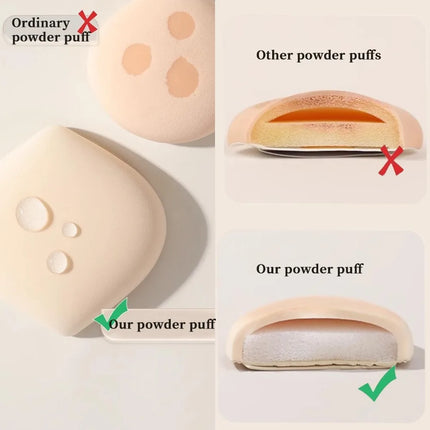 6pcs Mini Makeup Blender Puffs Quick Blending Chocolate Color Makeup Sponge Dry Wet Use Double Sided Cosmetic Tool Daily Makeup