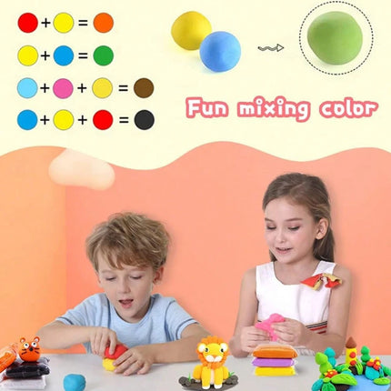 Air-dried clay - 36-color DIY modeling clay set, including sculpting tools, suitable for sculpting, handcrafting, and DIY projec