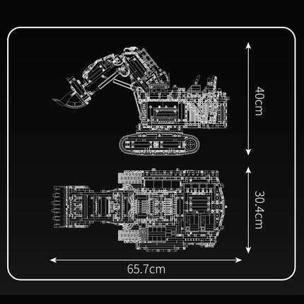 Mould King 17070 17071 Technical Car Toys The RC R 9800 Excavator Building Block Engineering Excavator Brick Kids Christmas Gift