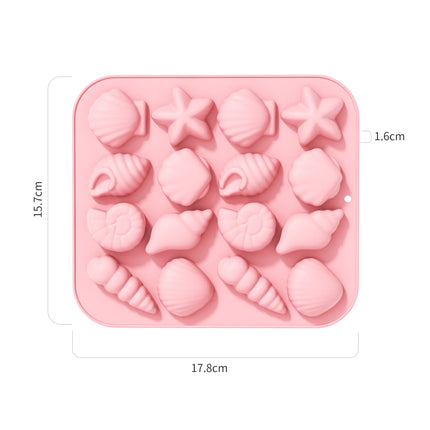 Seashell Silicone Molds, Ocean Themed Chocolate Molds,Shell,Starfish,Conch Candy Mold, Reusable for Cake Decoration,Party Treats