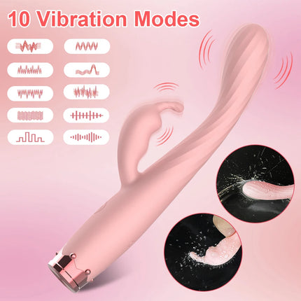 Beginner Rabbit Vibrator G-Spot Vibrator for Women Vagina Clitoris Stimulator Female Masturbator Adult Goods Sex Toy for Women
