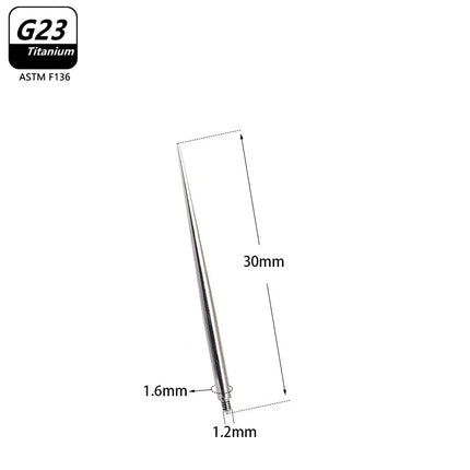 1/10PCS G23 Titanium Puncture Needle Guide Belly Lip Ear Eyebrow Tools Insertion Pin Taper Piercing Stretching Tool Accessory