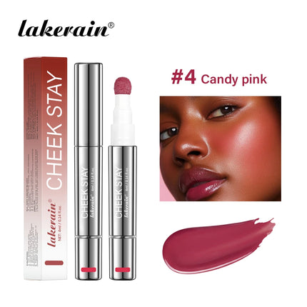 Cheek Blusher All-Day Liquid Blush Long-Lasting Buildable Ultra-Blendable Blush Liquid New Sponge Applicator Cheek Stain Makeup