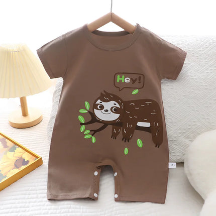 2025 Infant Toddler Crawling Clothes Cotton Summer Boys Girls Thin Male Baby Female Short-sleeved Romper suit Children's Onesie