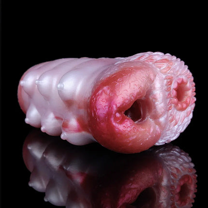 HMYAD Canine Companion Dual Tunnel Masturbator 557g Silicone Pocket Pussy Men's Penis Training Aid with Vaginal & Anal Channels