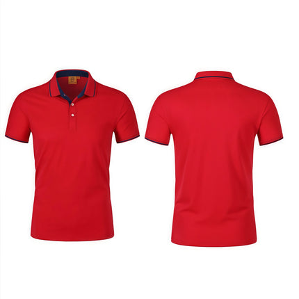 Ice Silk Short Sleeve T-Shirt Summer Work Uniform Logo Printed  Team Culture Polo Shirt  Fashion for Men and Women