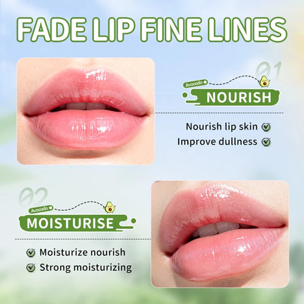 SADOER Avocado Moisturizing Lip Balm Hydrating Lipstick Nourishing Anti Cracking Plump Lips Lip Plumper Skin Care Cosmetics