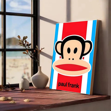 P-Paul Frank Poster Stickers Mural Painting Self-Adhesive Wall Decals for Bedroom Living Room Home HD Decor Gift