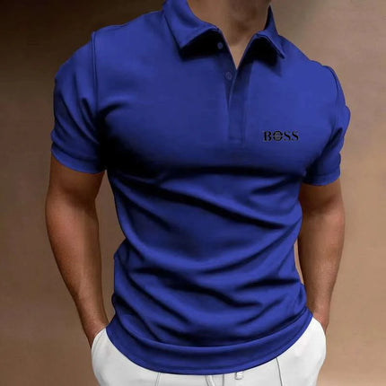 2024 Golf High Quality Luxury Men's Business Polo Shirt Printed Summer Outdoor Fitness Jogging Quick Drying T-Shirt
