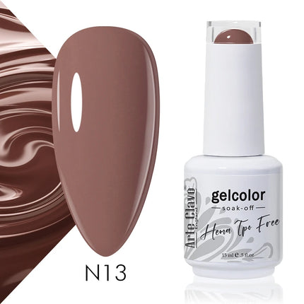 Arte Clavo Red Color Series Nail Polish UV Soak Off Varnish 15ml Manicure Nail Art Long-lasting Hema Tpo Free Gel Nail Polish