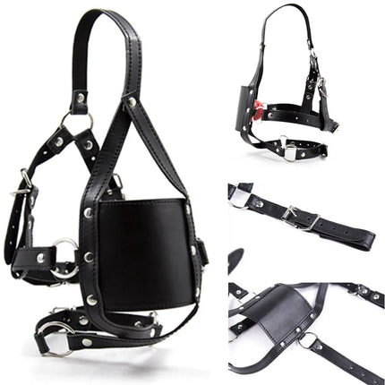 Bdsm Mask Open Mouth Gag Bondage Hood Adult Toys Sex Products Erotic Games For Couples Sexy Accessories 	SM Goods 18 Sexshop