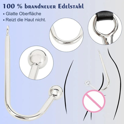 Adult Anal Plug Hook Bondage Kits with Adjustable Handcuffs Collar Neck Restraint Costumes for Couple BDSM Cosplay Game Sex Toys