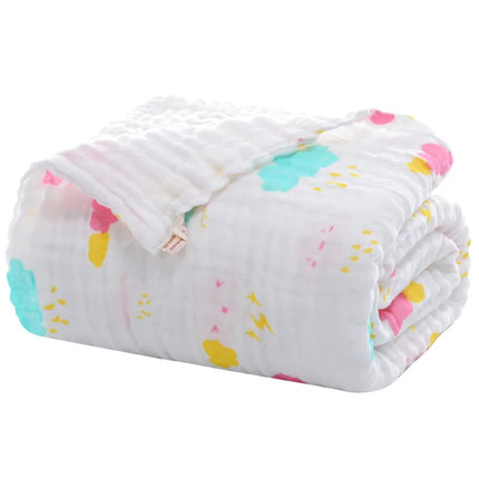 Baby Bath Towel Muslin Bathrobe for Newborn Infant Toddler Washcloth Wrap Boys Girls Kids Child Cartoon Gauze Cotton Blanket
