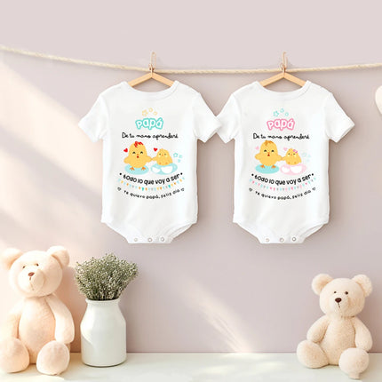 I Love You Dad Print Infant Romper Baby Boy Girl Short Sleeve Bodysuit Top Newborn Summer Clothes Father‘s Day Baby Clothing