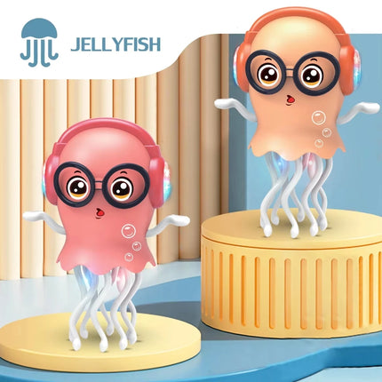 Electric Dancing Jellyfish Toy LED Light Music Interactive Moving Educational Toddler Electronic Pet Toys Cartoon Birthday Gift