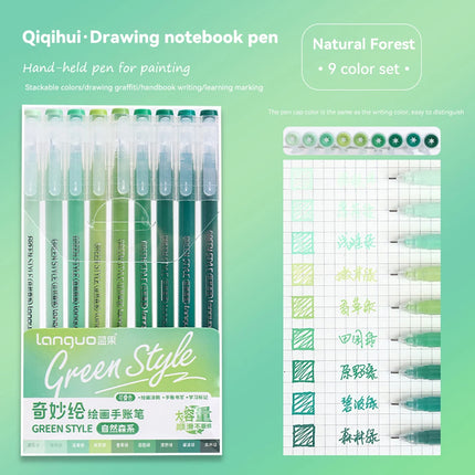 105Color Hand Account Gel Pen Languo Morandi Retro Pen Large-Capacity Color Handbook Pen For Student Painting Graffiti Writting