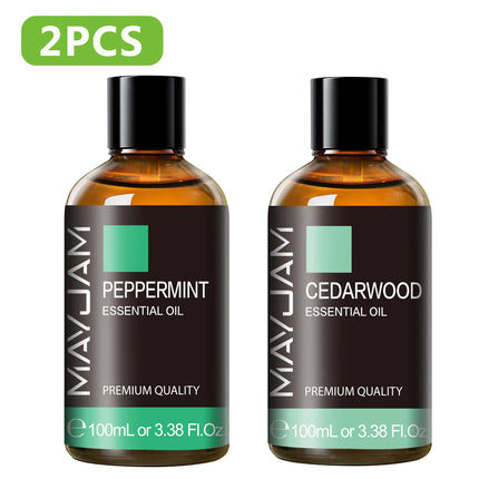 100ML Pure Plant Essential Oil Mint Bergamot Patchouli Citronella Lemongrass Chamomile Cedarwood For Reed Diffuser Humidifier