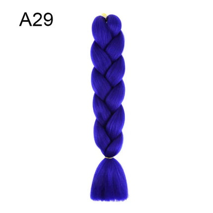 Synthetic Jumbo Braids Hair 24Inch Braiding Hair Extensions Ombre Fake Hair For Crochet Box Braid Blue Purple for Women