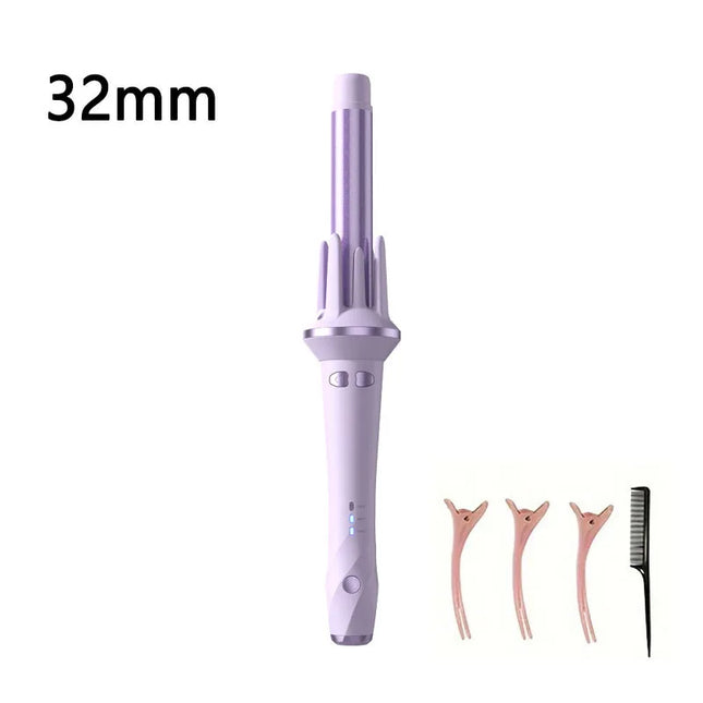 32MM Automatic Curling Iron Voluminous Curls Hair Styler 3 Temperature Settings Fast Heating Low Power Safe Salon Tool